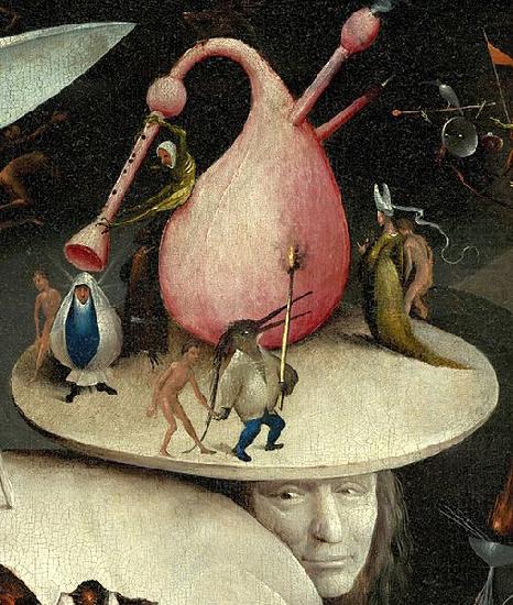 Hieronymus Bosch The Garden of Earthly Delights, right panel - Detail disk of tree man china oil painting image